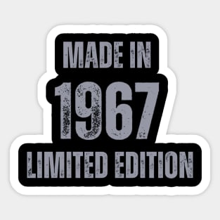 Vintage Made in 1967 , Limited Edition  , Gift for Mom Dad Birthday Sticker